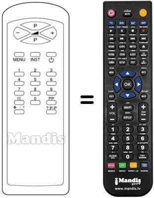 Replacement remote control SCHNEIDER STV 3666.1