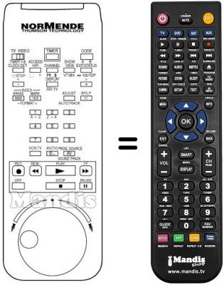 Télécommande équivalente RC 2208 X Télécommande équivalente RC 2208 X