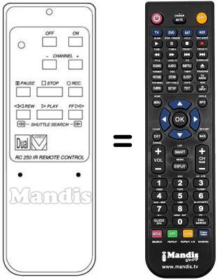 Replacement remote control RC 250