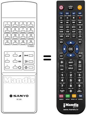 Replacement remote control RC 305