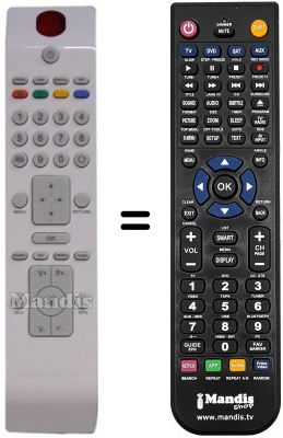 Replacement remote control Telefunken TE 19970 B19 LED SLIM
