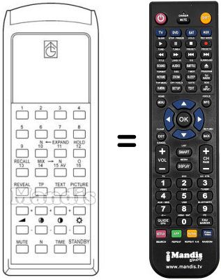 Télécommande équivalente RC 42