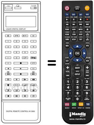 Télécommande équivalente RC 5690