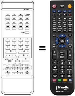 T&eacute;l&eacute;commande &eacute;quivalente Sanyo CEP 2557