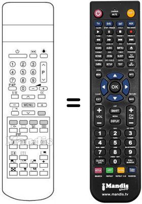 T&eacute;l&eacute;commande &eacute;quivalente RC 8077