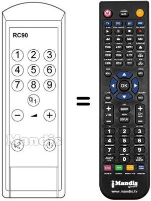 Replacement remote control RC 90