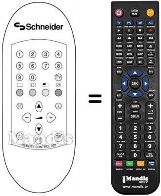 Replacement remote control REMOTE CONTROL 220