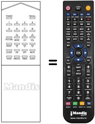 Replacement remote control RM-105