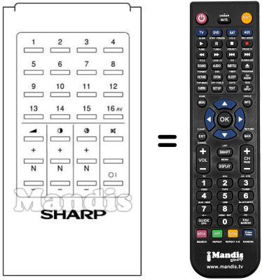 Télécommande équivalente RRMCG 0204 CESA