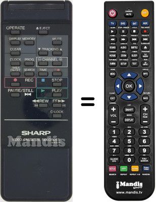 Replacement remote control RRMCG 0412 UM