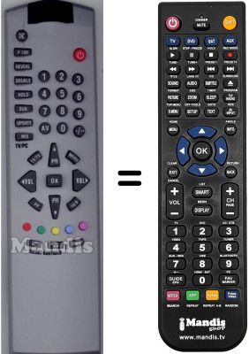 T&eacute;l&eacute;commande &eacute;quivalente Roadstar LCD-1720 KLTN