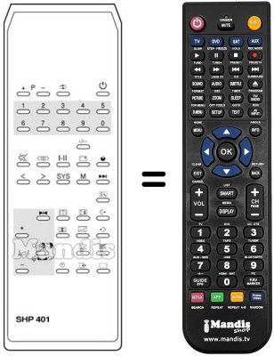 Télécommande équivalente SHP 401