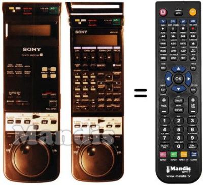 Télécommande équivalente Sony SLV-725