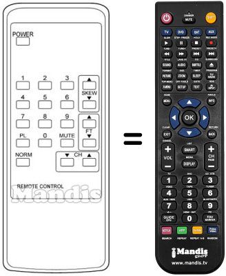Replacement remote control SR 1930699
