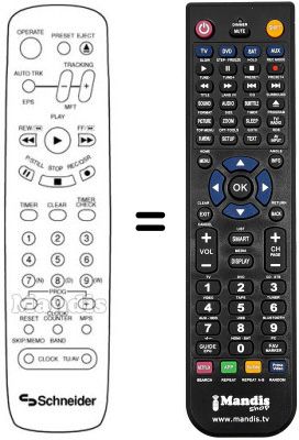 Replacement remote control SCHNEIDER SVC 206