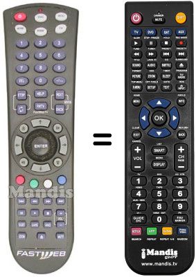 Replacement remote control FASTWEB FASTWEB (ver. 1)
