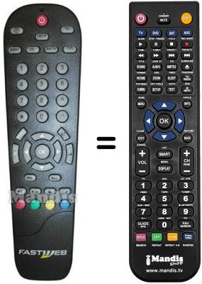 Replacement remote control FASTWEB TELSEY VIDEOSTATION