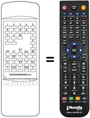 Replacement remote control MADISON TVC 85550
