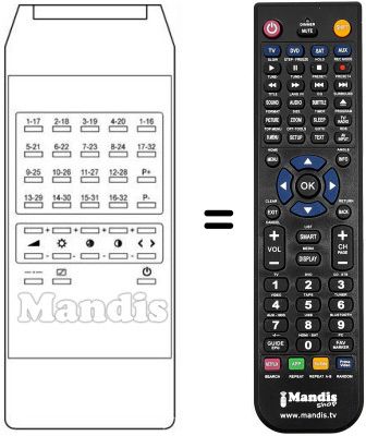 Replacement remote control TP 819 C / N
