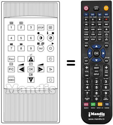 Replacement remote control TC 150 E