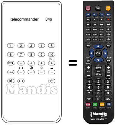 Télécommande équivalente TC 349