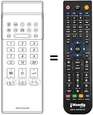 Replacement remote control TC 358