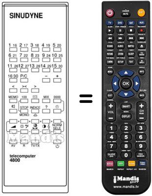 Replacement remote control TC 4800