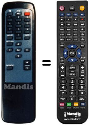 Télécommande équivalente TECHNIPLUS 2 DISEQC