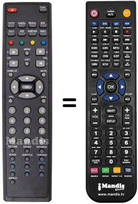 Télécommande équivalente THES TL 3251 USB