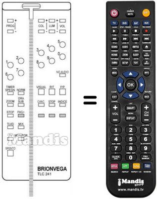Replacement remote control TLC 241