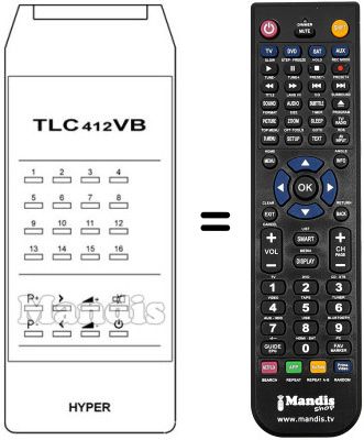 Télécommande équivalente TLC 412 VB
