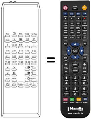 Replacement remote control TM 99