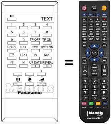 Replacement remote control TNQ 1633