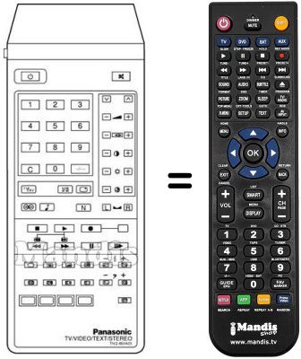 Replacement remote control TNQ 8E 0403