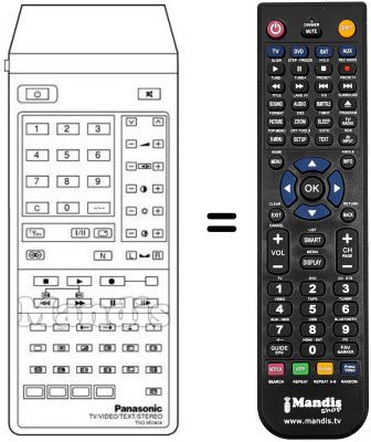 Replacement remote control TNQ 8E 0404