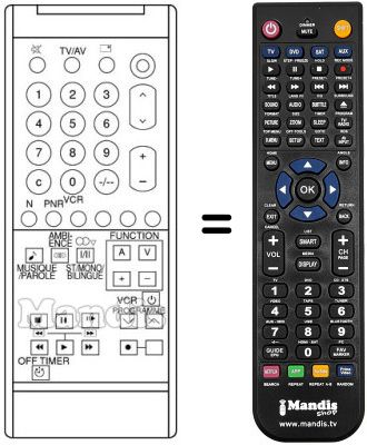 Replacement remote control TNQ 8E 0436