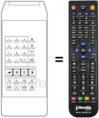 Replacement remote control TP 875 F