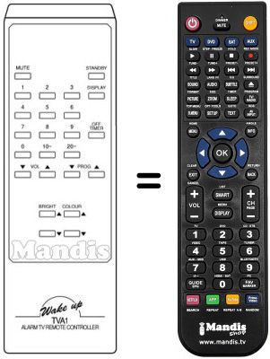 Replacement remote control TVA1