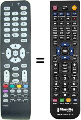 Replacement remote control Arc En Ciel 32 E 92 NH 22 W