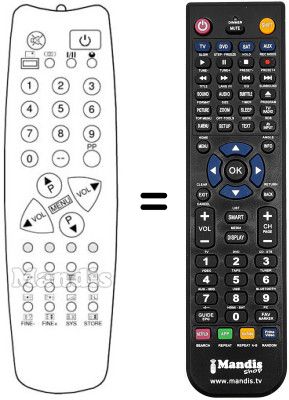 Replacement remote control UKV 910