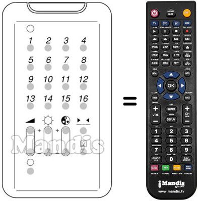 Replacement remote control UNIVERSUM 9264414