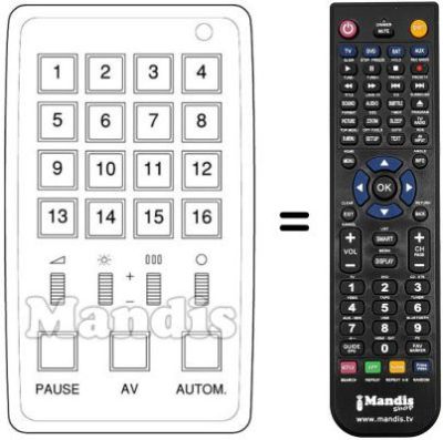 Replacement remote control P 16