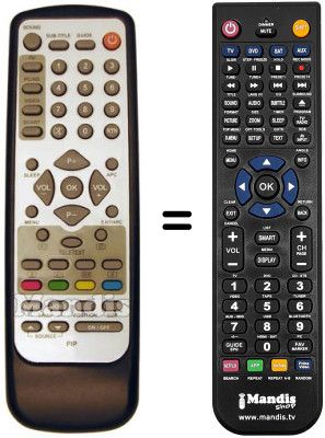 Télécommande équivalente DECCA V 32 HCHK