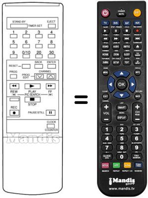 Replacement remote control DUAL-TEC 3836 E