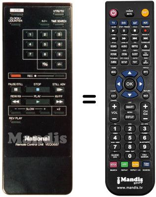 Replacement remote control Panasonic NV-G33