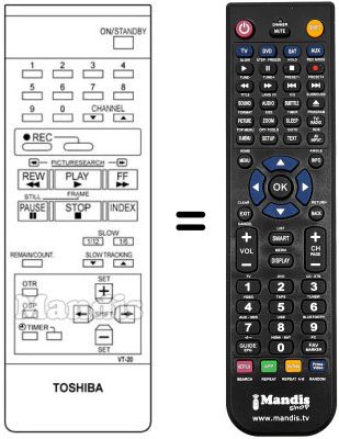 Replacement remote control VT-20