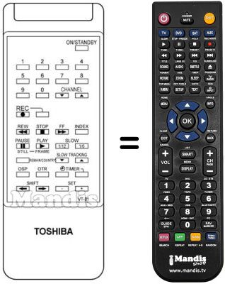 Replacement remote control VT-21 G