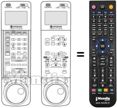 Replacement remote control VT-RM 783 E