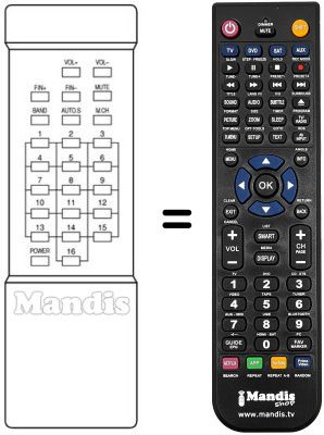 T&eacute;l&eacute;commande &eacute;quivalente Vexa VX 1201