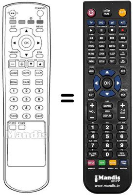 Replacement remote control KAON MEDIA 570 KTSC